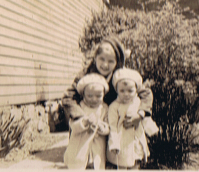 With Jane and Janet, 1938